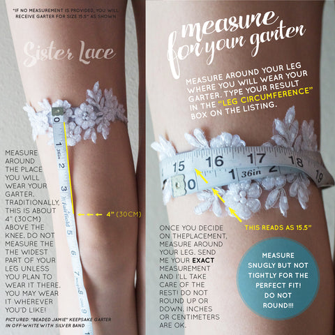 How To Measure Your Leg for Garter Perfect Fit Sister Lace